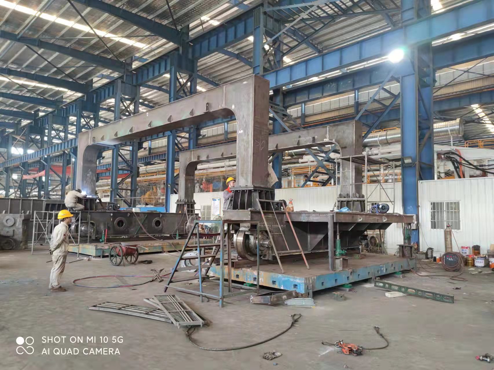 Roller press trolley of steel slag treatment line