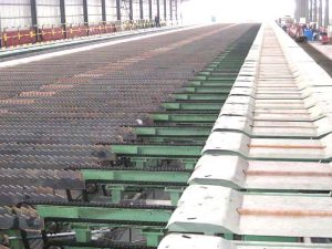 Cooling bed, walking cooling bed, skirt cooling bed